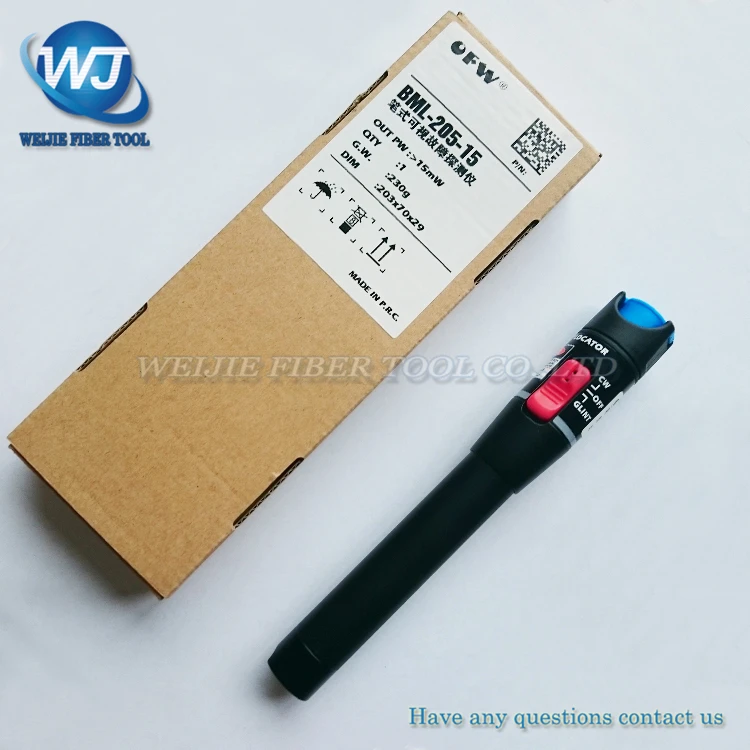 

TriBrer VFL BML-205-15 Fiber optic visual fault detector pen out pw : >15mW Visual Fault Locator