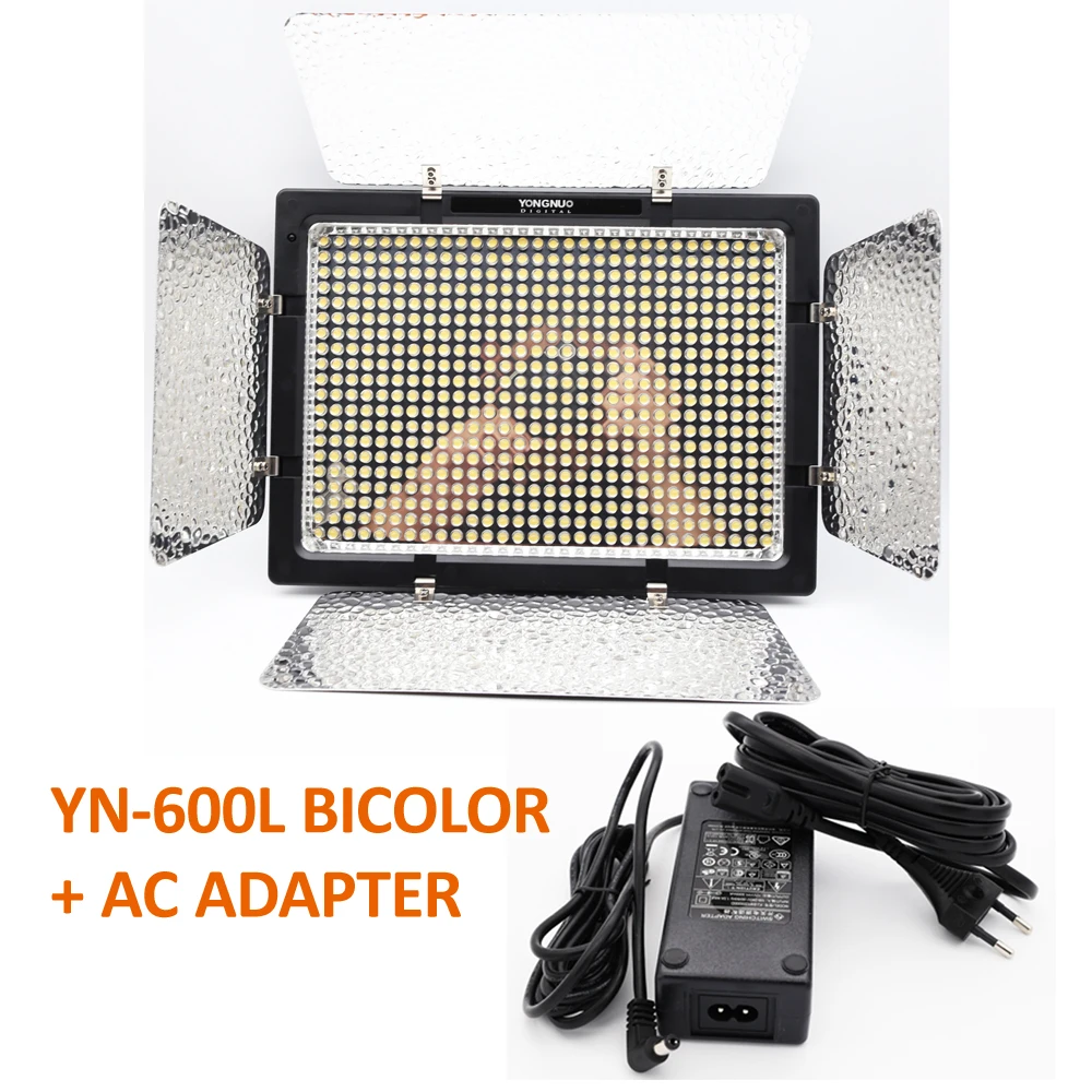 

YONGNUO YN600L YN 600 LED Video Light with AC adapter Single color or Bicolor Adjustable LED Photographic Light for DSLR Camera