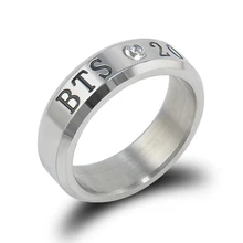 BANGTAN BOYS BTS Ring Men Women Stainless Steel KPOP JUNGKOOK JIMIN JIN V SUGA J-HOPE Name Rings Gifts