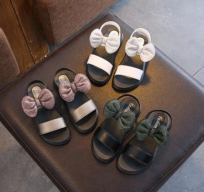 

2019 Brand Summer Beach Sandals Kids Sandals Princess Leather Summer Shoes Casual Sport Sandals For Little Girls Size 27#-37#