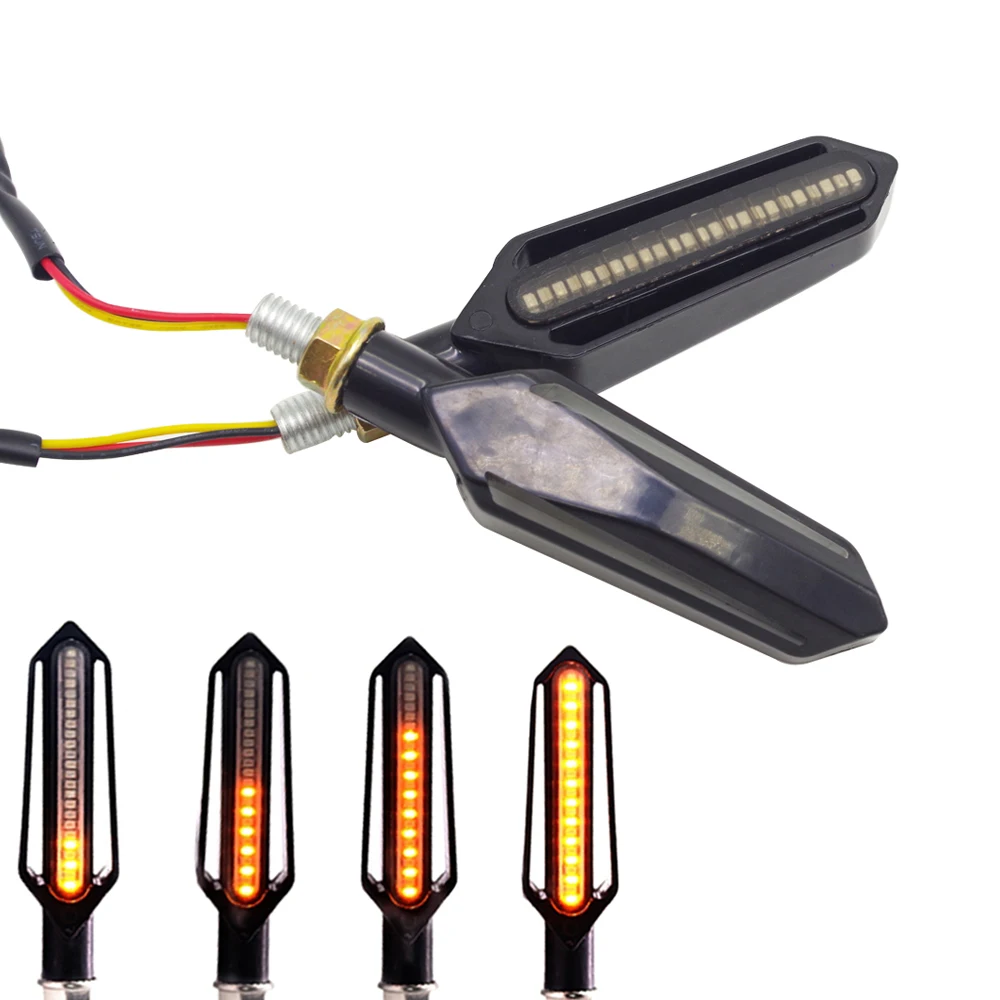 

Flowing motorcycle turn signal lights LED Amber Indcator Lamp Blinker Flasher FOR varadero 1000 honda msx motorcycle chopper