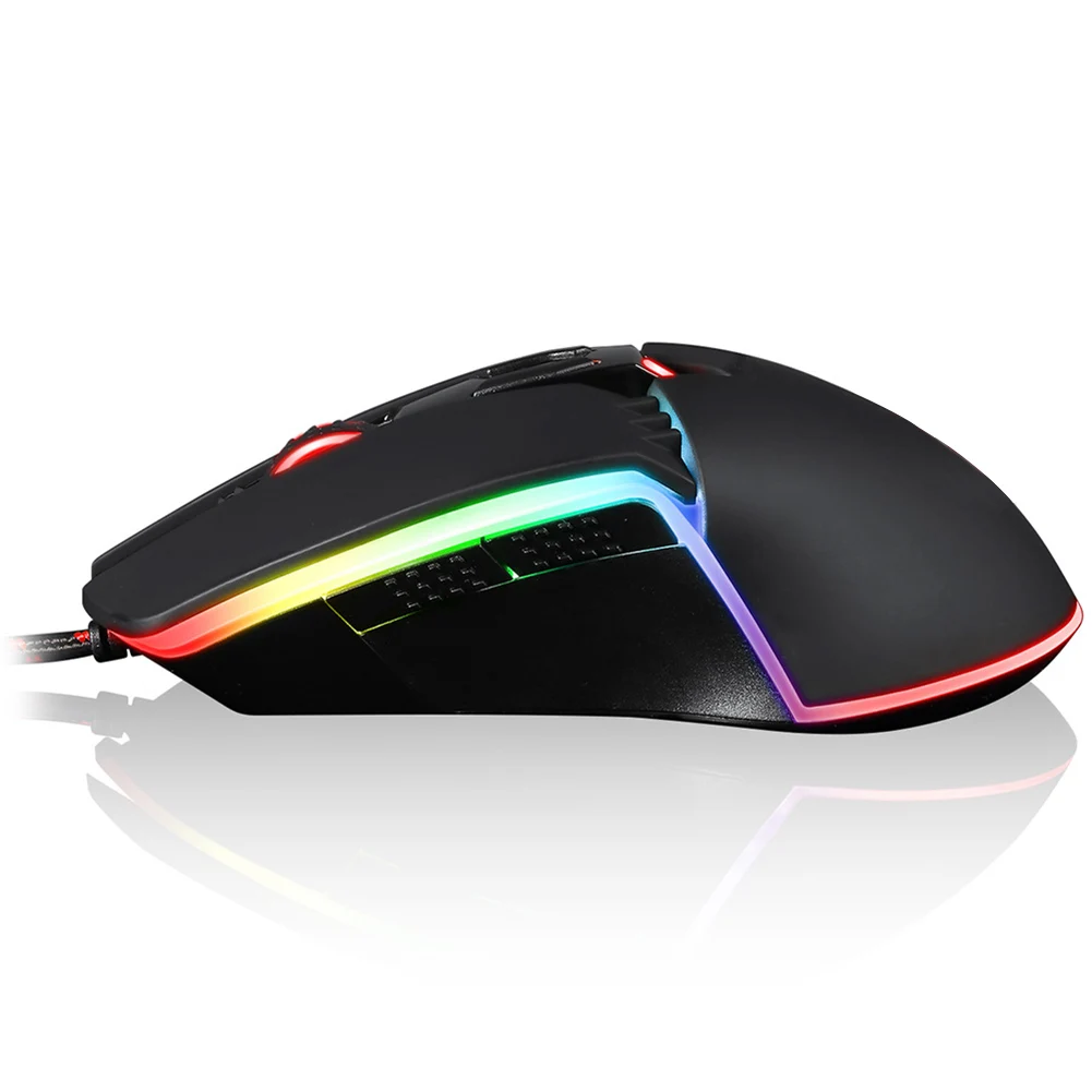 

Wired Gaming Mouse 4000 DPI 4-Speed DPI Adjustment RGB Backlight for Laptop PC JLRJ88