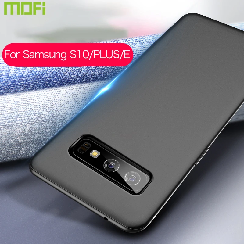 S10E чехол для samsung S10 плюс чехол Mofi для samsung S10 случае S10+ E ПК Твердый переплет Soild Цвет чистый черный, красный синий тонкий