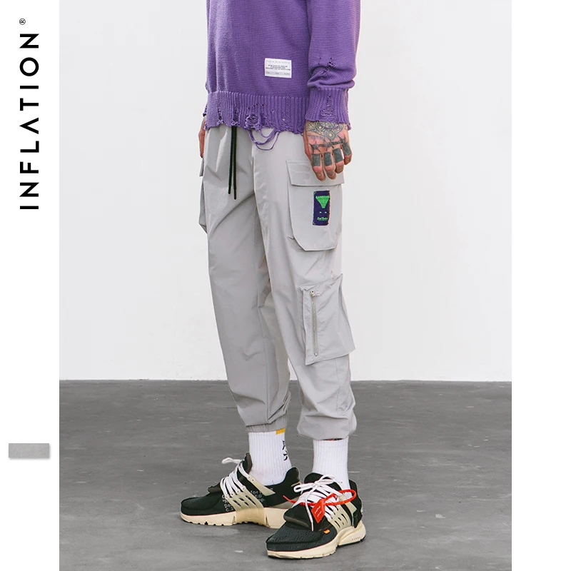 التضخم الحريم السراويل الترنك الهيب هوب عارضة الشارع الشهير Sweatpants سراويل تقليدية رمادي السراويل مرونة الخصر السراويل البضائع 8856 W