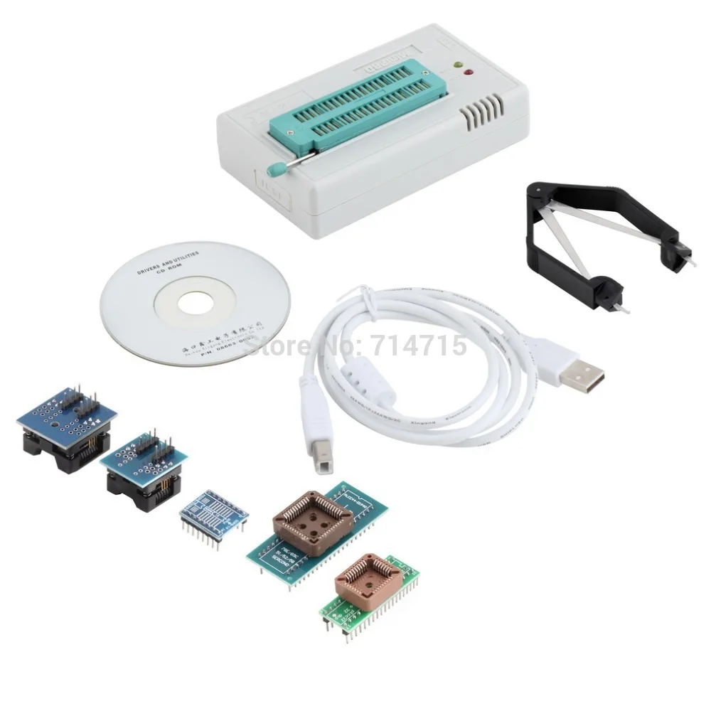 

TL866CS USB Universal Programmer FLASH 8051 AVR MCU GAL PIC SPI 5 Adapters