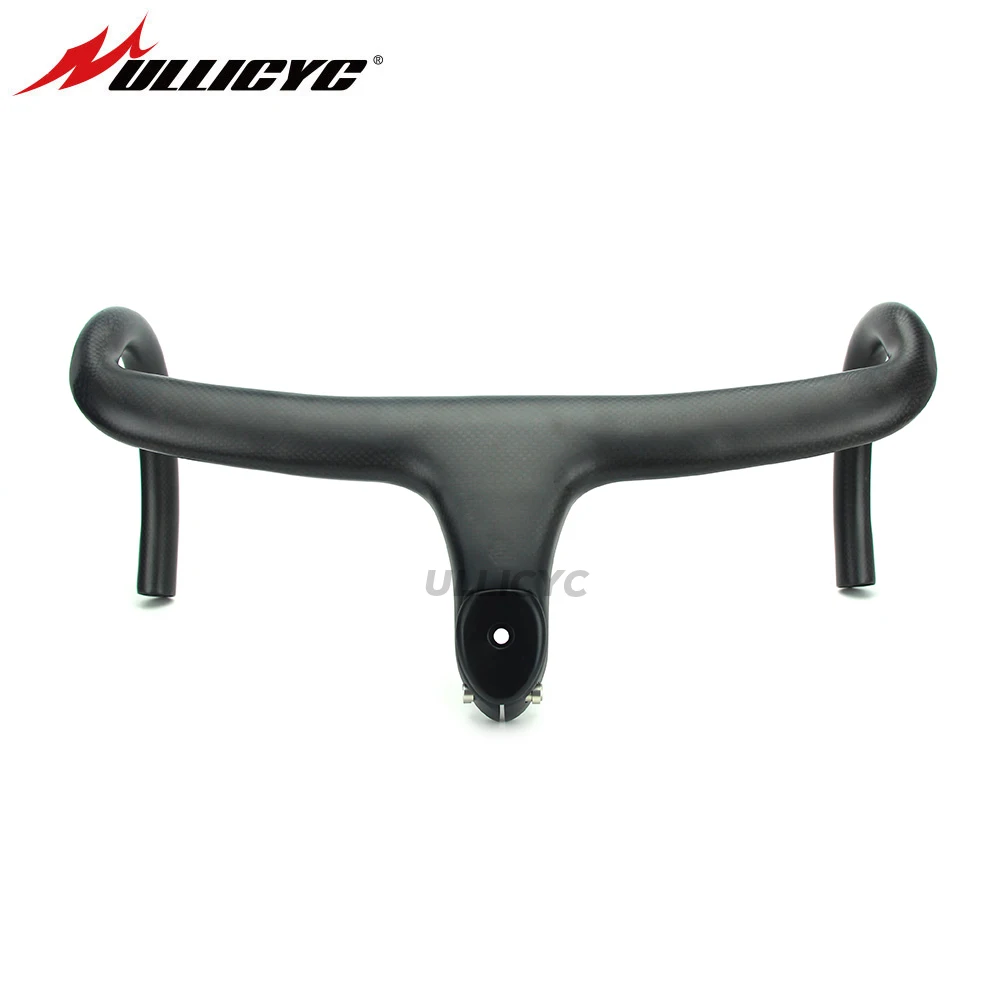 

ULLICYC New Carbon 5D Integrated Road Handlebar 28.6mm Bicycle Road 3K Matte Carbon fiber 400/420/440*90/100/110/120mm YT988