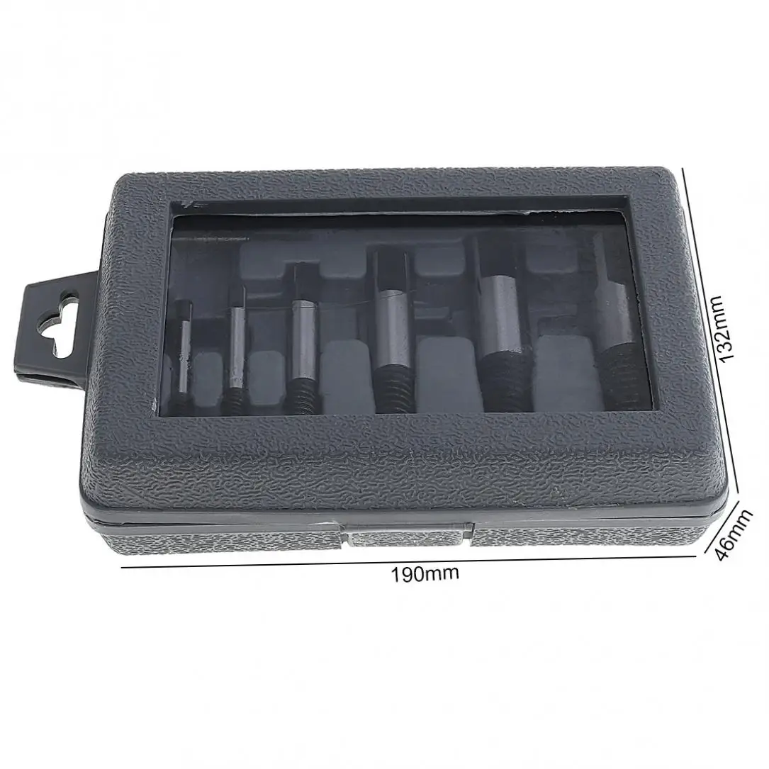 TORO 8pcs Screw Extractor Easy Out Set Drill Bits Guide Broken Damaged Bolt Remover with Carbon Steel for Removing Tools