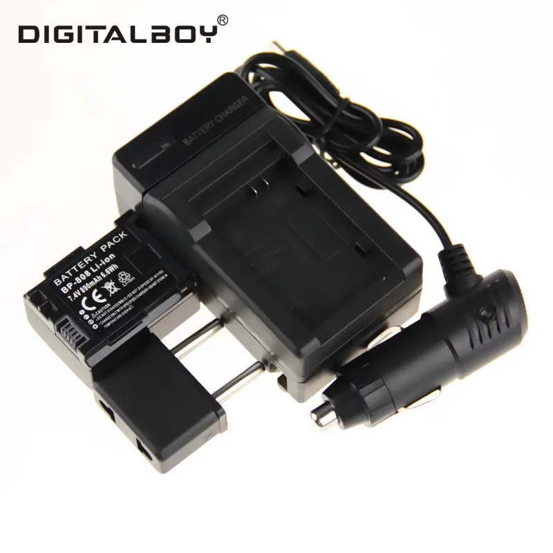 DigitalBoy 4PCS/Set Camera Battery BP 808 BP 808 BP808+Charger+Car