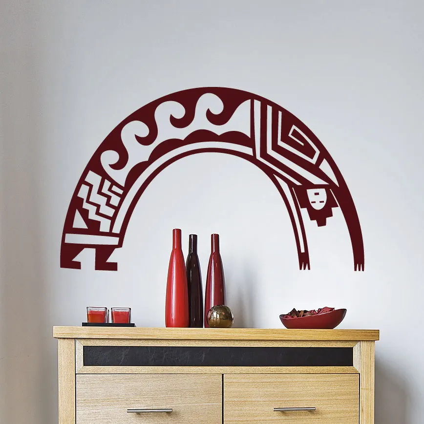 Us 9 0 Arching Man Wall Decal Vinilos Decorativos Native American Modern Fashion Home Decor Living Room Bedroom Special Design In Wall Stickers From