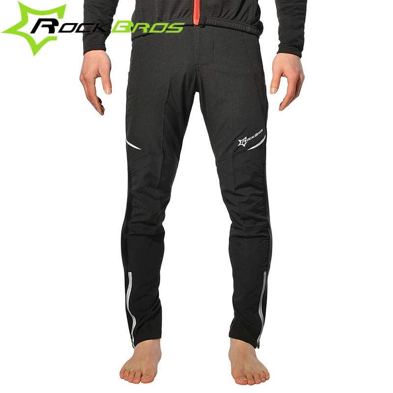 

ROCKBROS Men Bicycle Elastic Pants Outdoor Soft Shell Cycling Waist Pants Sports Multifunction Sportswear Bike Reflective Tights