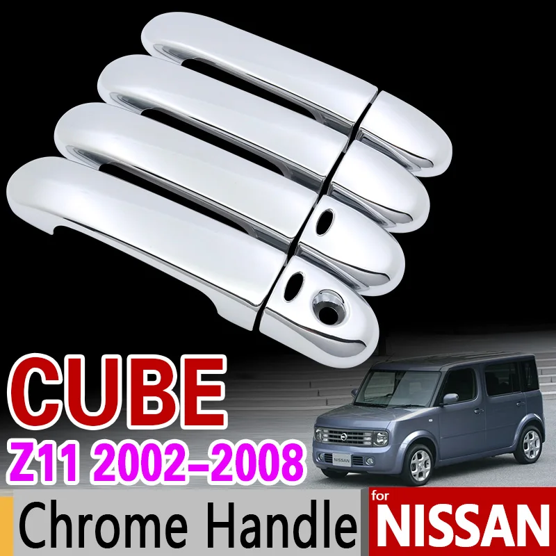 For Nissan Cube Z11 2002 2008 Chrome Handle Cover Trim Set For 4door Car Accessories Stickers Car Styling 2003 2005 2006 2007 For Nissan Chrome Trimsticker For Car Aliexpress
