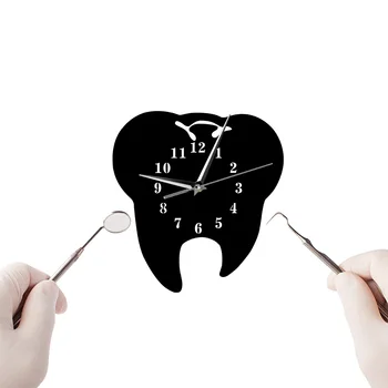 

Mirror Surface Tooth Dentistry Wall Clock Dental Clinic Office Decorative Clock Watch Dental Surgeon Teeth Care Gift For Dentist