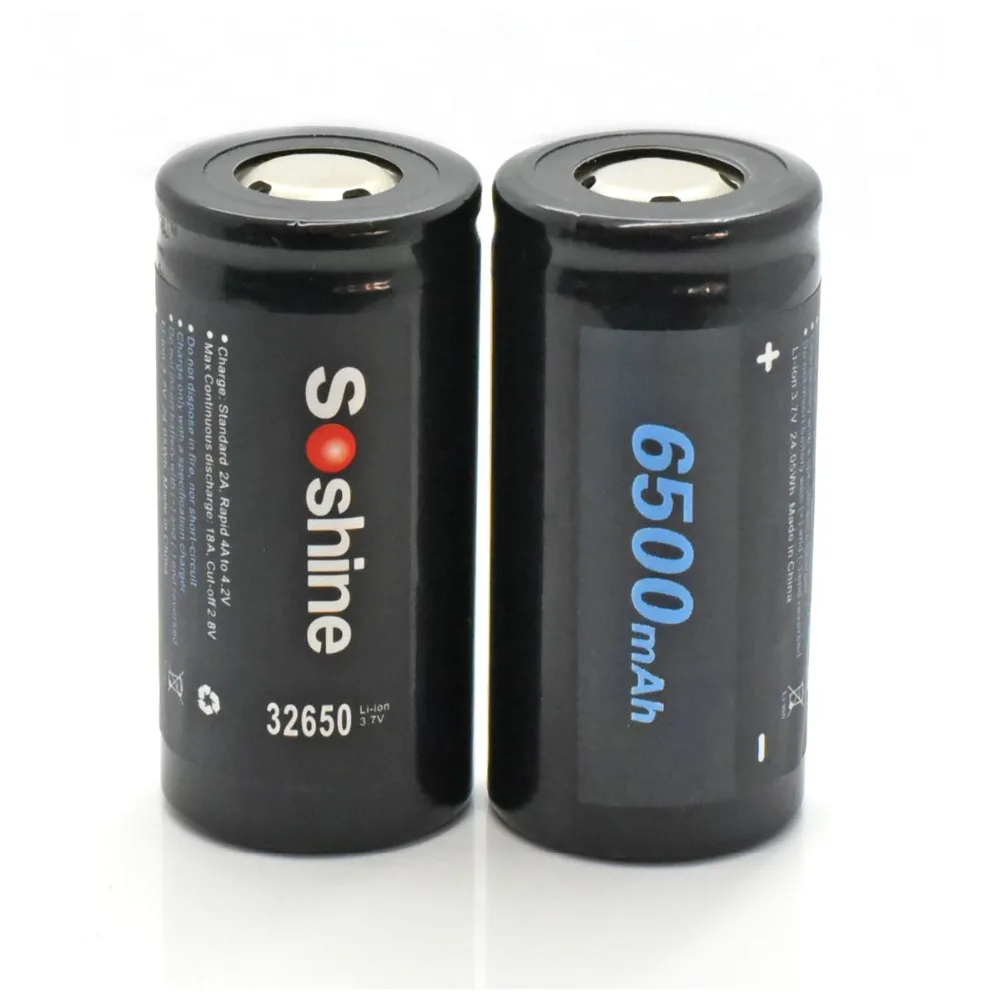 1 pcs original SOSHINE NCR 32650 6500mAh 15A 3.7v li ion Rechargeable