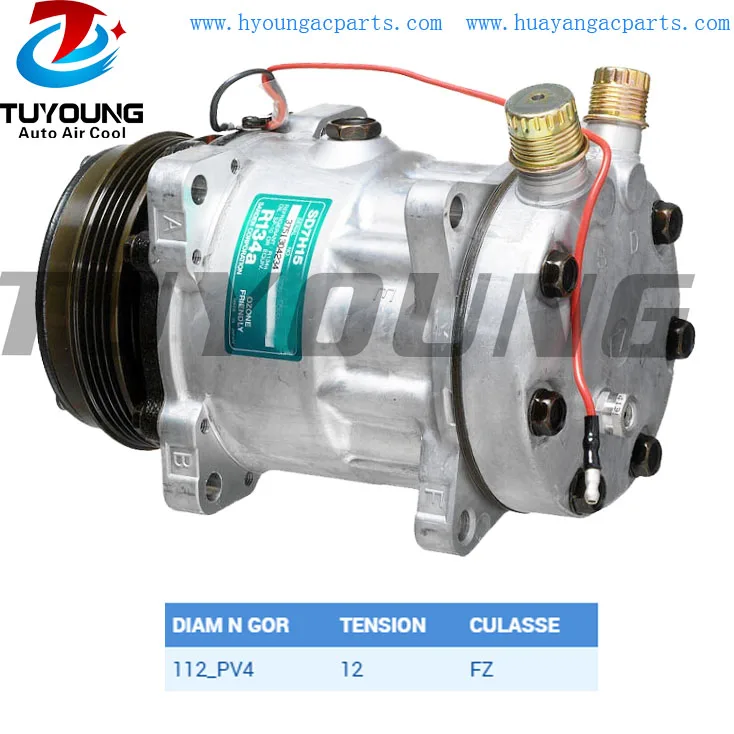 

SD7H15 709 Vechile air conditioning compressor for Valtra 112MM PV4 12V