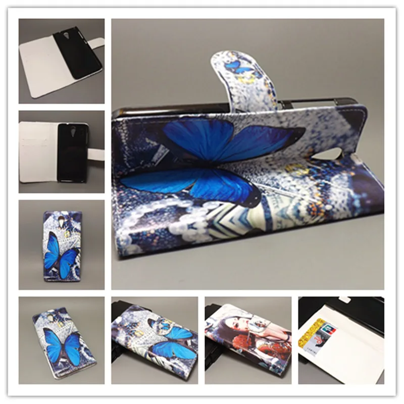 

New Butterfly Flower Flag Designer Wallet Flip Stand Book Cover Case For HTC Desire 620 620G Desire 820 Mini freeshipping