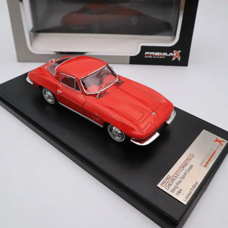 IXO Premium X 1:43 Корвет C2 морской скат спортивного купе 1964 красный PRD562 Ограниченная серия Коллекция игрушки модели автомобилей