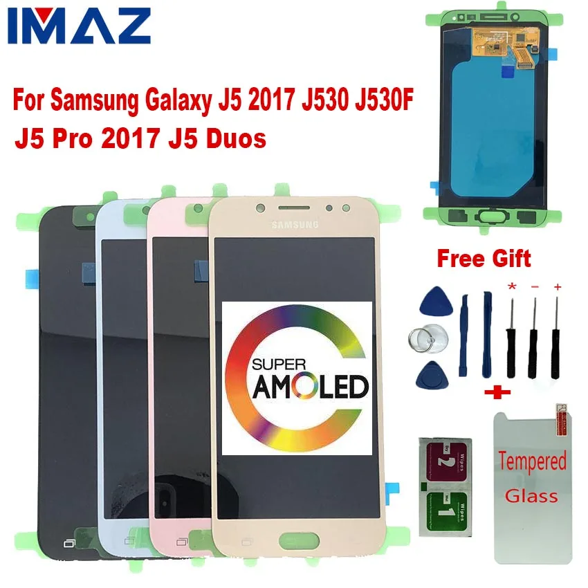 

IMAZ SUPER AMOLED 5.2" LCD For Samsung Galaxy J5 2017 J530 J5 PRO 2017 LCD Display Touch Screen Digitizer Assembly For J530F LCD