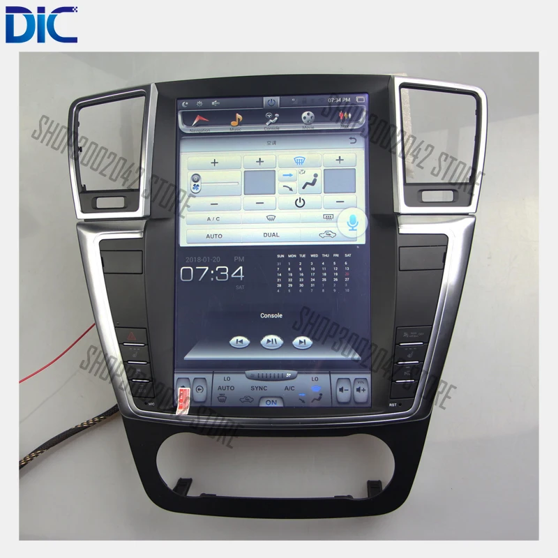 Best 6.0 Android system navigation player vertical screen steering wheel original control 9 inch 12 inch for Benz ML GL 2012-2017 14