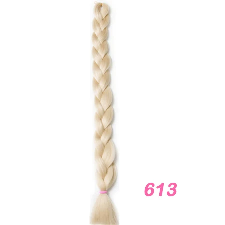 VERVES плетение волос 82 дюйма синтетические термостойкие гибкие 165 г/шт. чистый цвет крючком Джамбо сплетенные волосы для наращивания - Цвет: #613