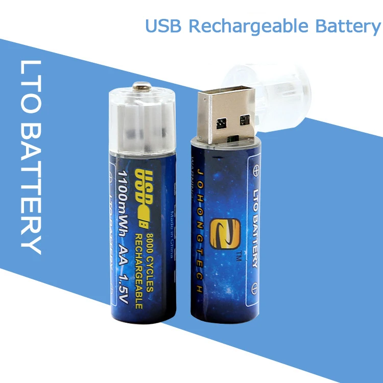 

2/4pcs Original USB Rechargeable Battery AA 1.5V 1100mAh Quick Charging Li-po Battery Quality AA Batteries Bateria