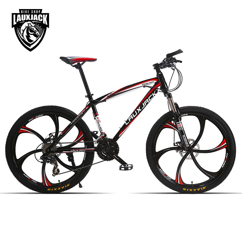 

LAUXJACK Mountain bike STEEL FRAME 24 speed Shimano disc brakes 26" alloy wheels