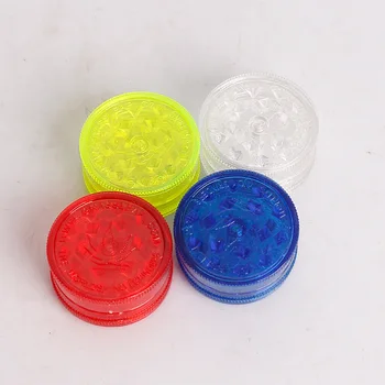 

40pcs/lot Multiple Colour Herbal Herb Grinder Tobacco Smoke Crusher Hand Miller 3-part Hot sale for cigatette Tobacco grinder