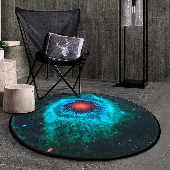 Скандинавская Вселенная, круглый ковер, звездное небо, ковер для детской спальни, популярный круглый ковер, коврик для стула, коврик на полу
