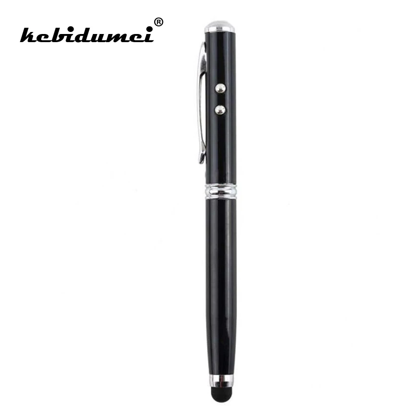

kebidumei Four Colors Portable 4 in 1 Laser Pointer LED Torch Touch Screen Stylus Ball Pen For iPhone for Ipad for Tablets