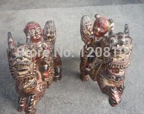 

Collection of the Qing Dynasty copper lacquer unicorn statue, A pair,best collection&adornment