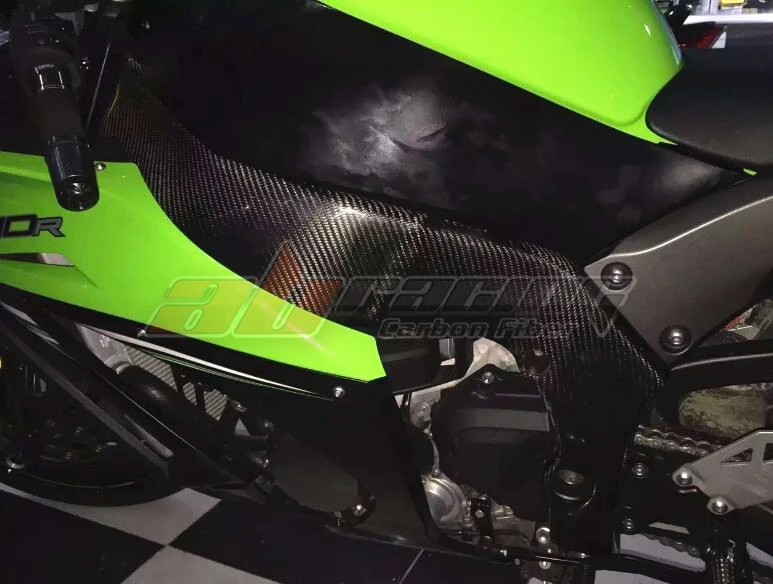 Рамка тепловую защиту Крышка для Kawasaki ZX10R полностью из углеродного волокна