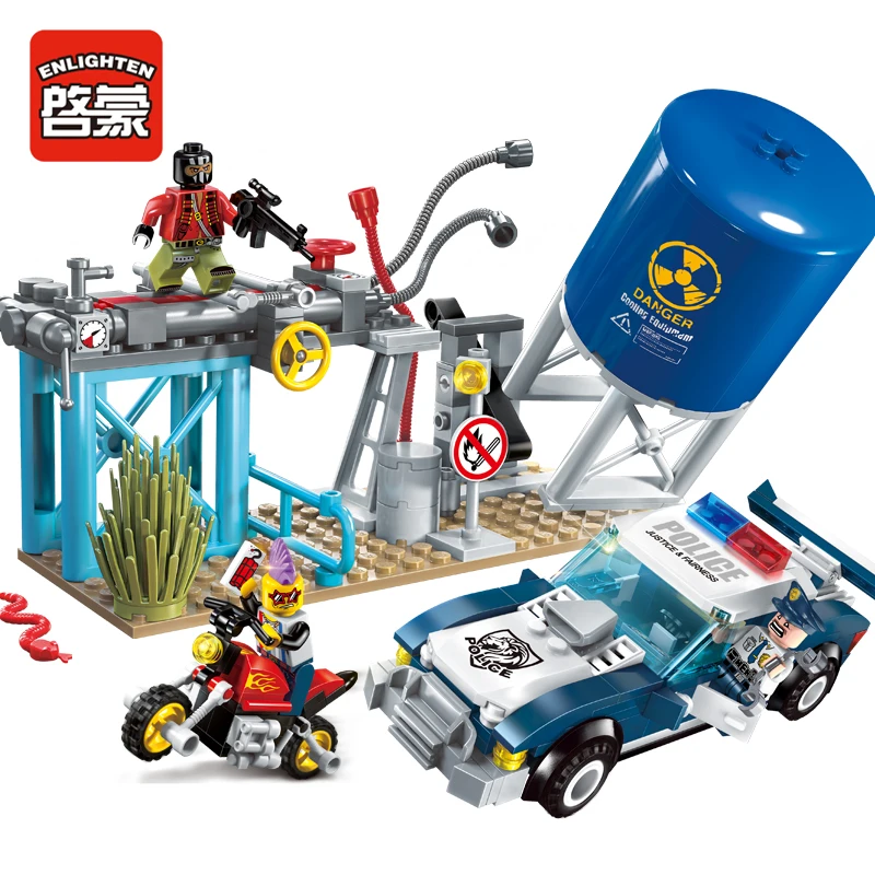 

Enlighten 296 PCs Police Series Police Ambush Building Blocks Educational Bricks Toys for Children