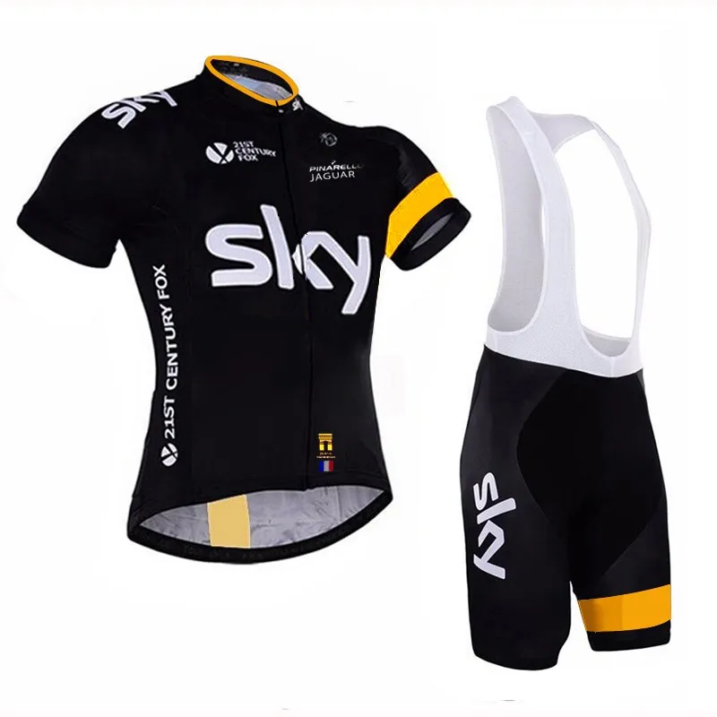 

2018 SKY Pro Team Cycling Jersey set MTB Bike Clothing Ropa Ciclismo Bicycle Short sleeve Men Summer outdoor Jersey Fast drying