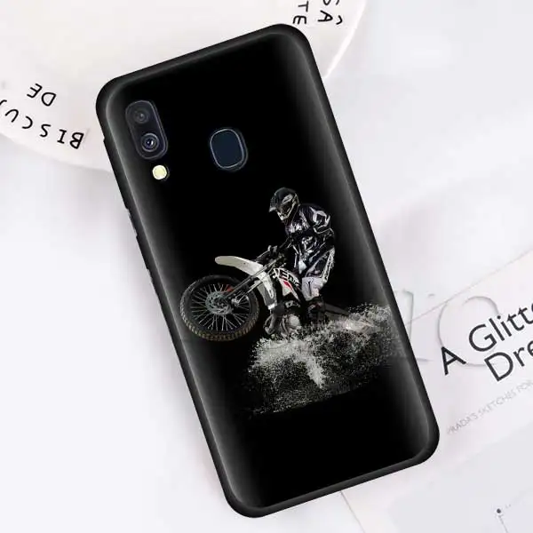 Moto крест moto rcycle Спорт на открытом воздухе силиконовый мягкий чехол для samsung Galaxy A50 A40 A70 A30 A20 A80 A6 A7 A8 плюс A9 черный чехол Чехол - Цвет: 003