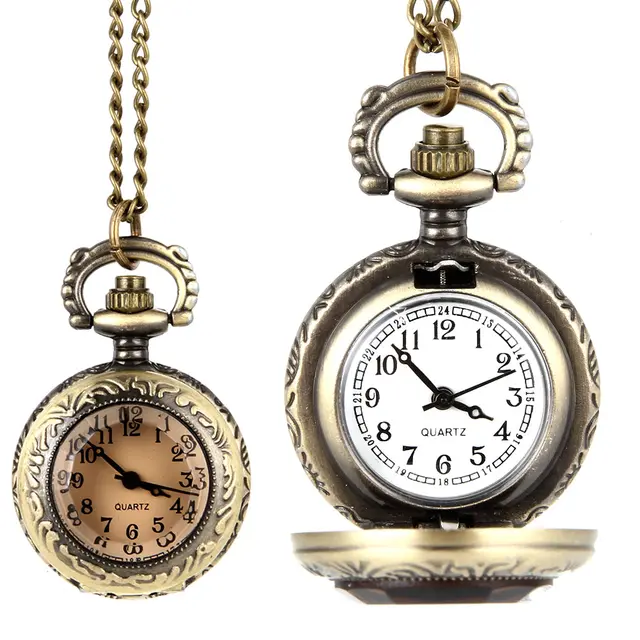 Fashion Men Women Vintage Quartz Pocket Watch Alloy Glass Dome Necklace Pendant Fashion Men Women Vintage Quartz Pocket Watch Alloy Glass Dome Necklace Pendant