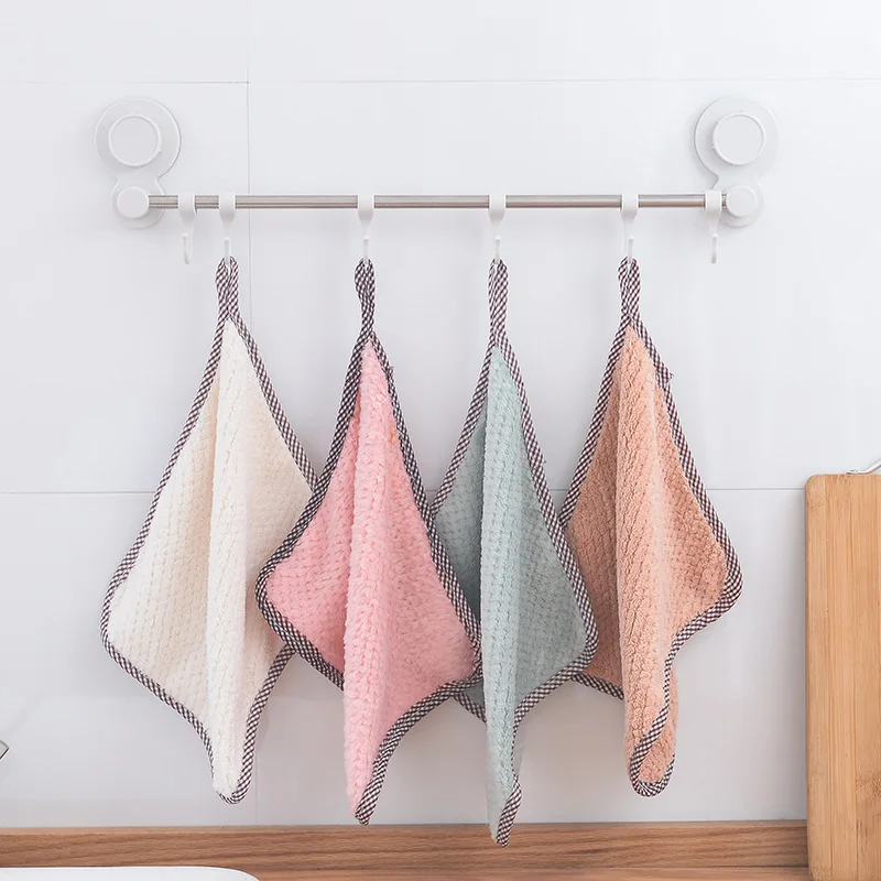 

Kitchen Dish Cloth High-efficiency Microfiber Tableware Home Creative Cleaning Towel Pure Color Pure Color Bathroom Supplies