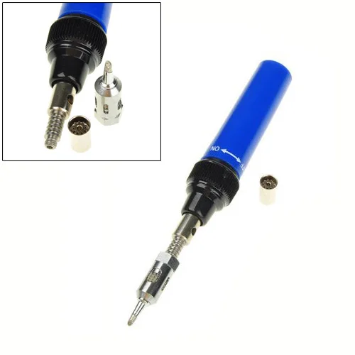 

SOSW-Blue Pen Shape Cordless Butane Multipurpose Gas SoldeRing Solder Iron Tool