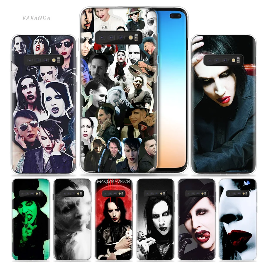 

Marilyn Manson Case for Samsung Galaxy S8 S9 S10 5G S10e S7 Note 8 9 J4 J6 Plus J5 J8 2018 J3 Silicone Luxury Phone Bags Capa