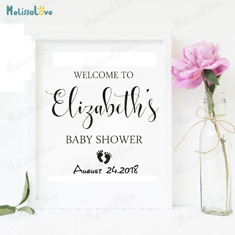 

Персонализированные виниловые наклейки с именем и датой для будущей матери, наклейки с надписью приветствия, съемные наклейки для вечерние НКИ, деревянные настенные декоративные наклейки B838