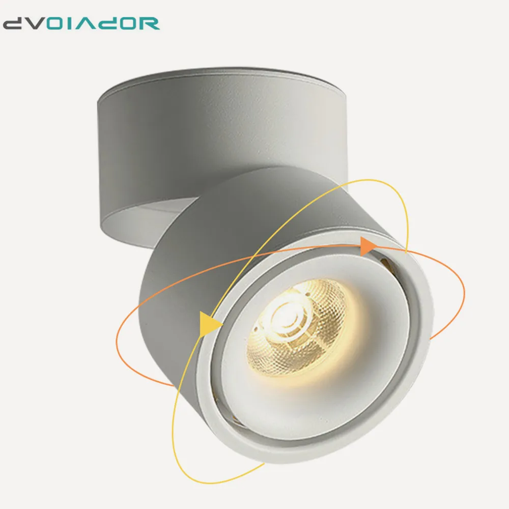 

Dimmer Led Surface Mounted Ceiling Downlight Adjustable 360 degrees Spot light for indoor Foyer,kitchen Decoration down lights