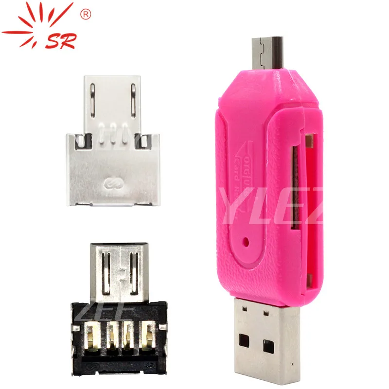 SR 2 в 1 USB OTG кардридер + Micro к адаптер Converner для Android мобильного телефона планшета