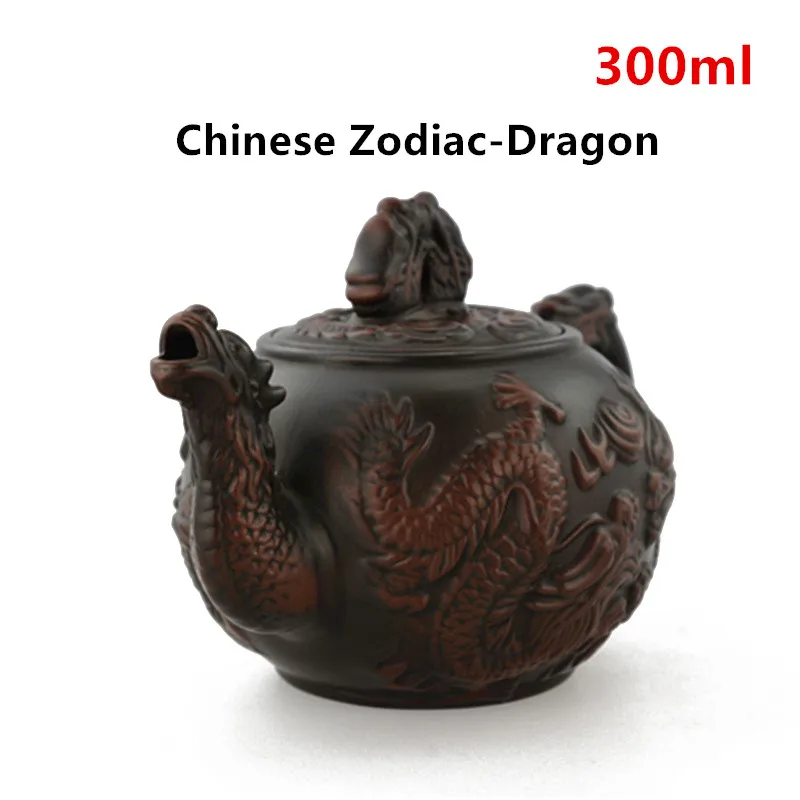 Hot!!! Purple Clay Tea pot Chinese Zodiac Ceramic Teapot Drinkware