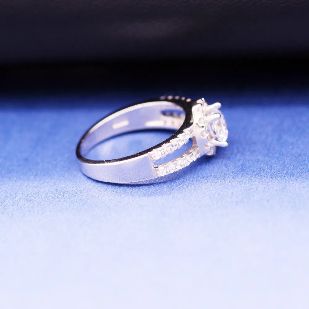 15% off Fashion Wedding Rings Silver Color Gifts for Women Charms Ring Rainbow Mystic Vintage Jewelry Bijouterie Uloveido J510