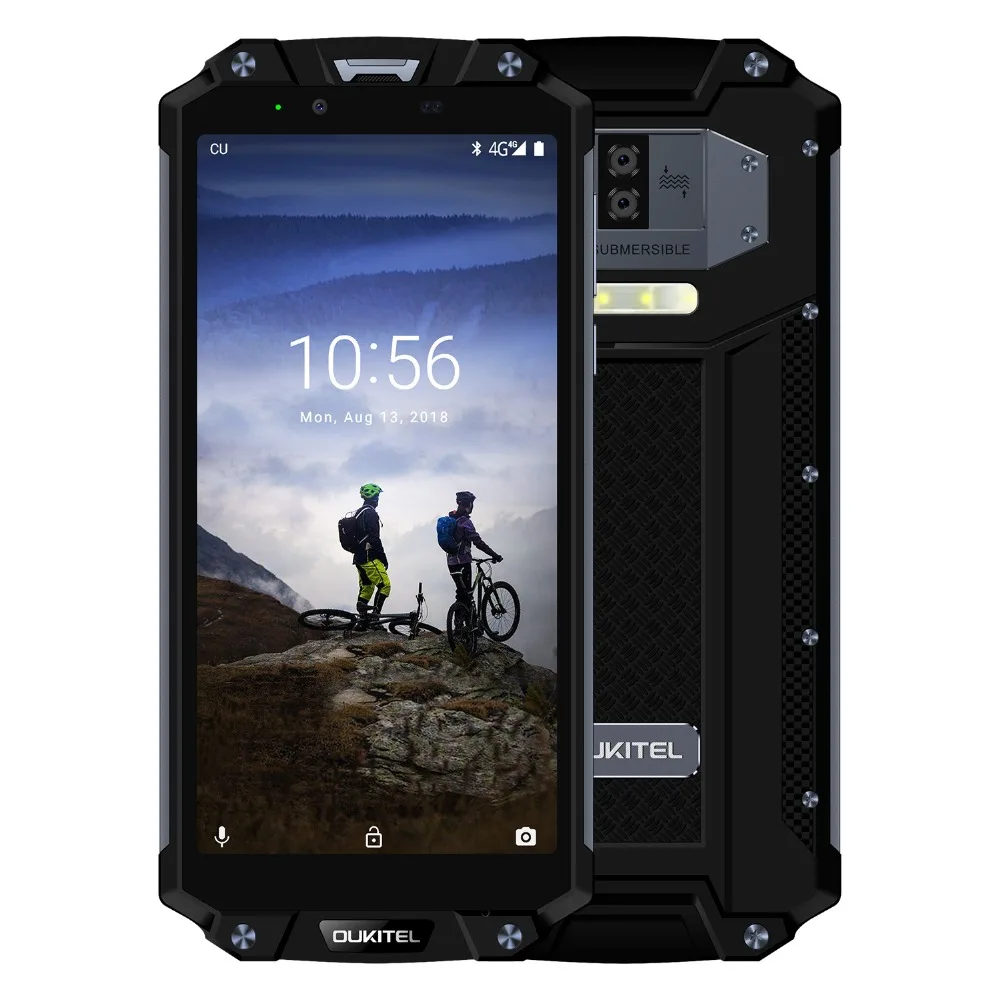 Oukitel WP2 NFC IP68 Водонепроницаемый 6 0 &quot18:9 Дисплей 10000 мАч Android 8 4 Гб 64 MT6750T Octa Core 16MP 4G