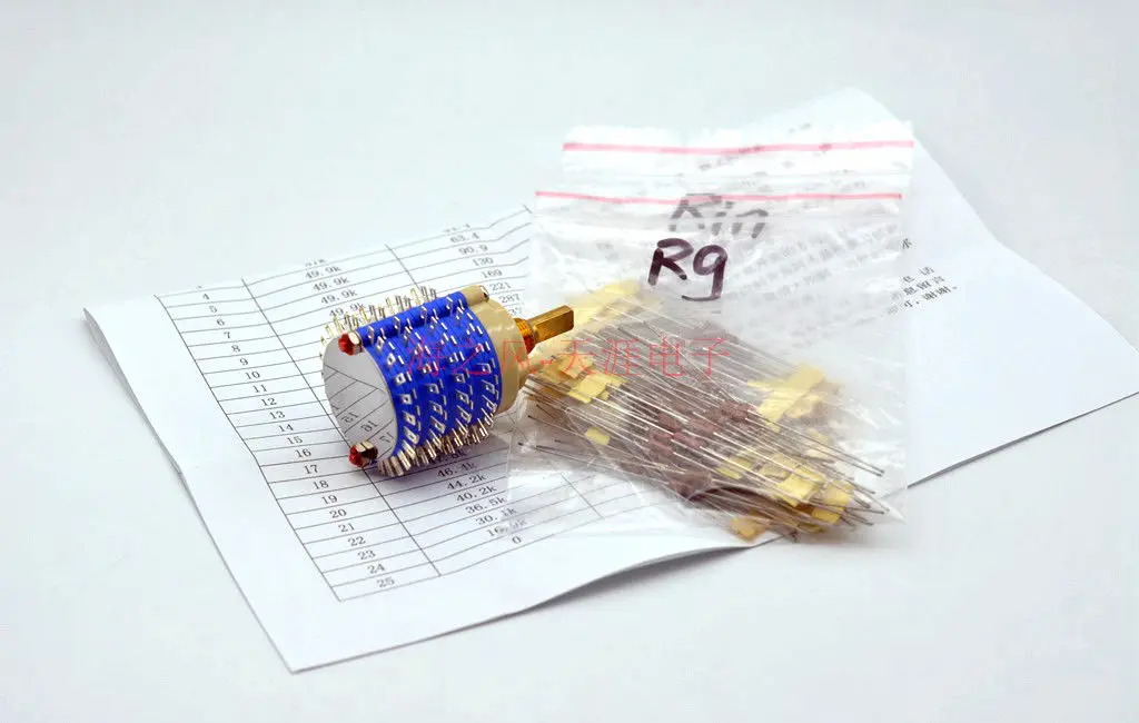 

GZLOZONE DIY 2 Channel L-Type Brown DALE Resistor Potentiometer Kit 10K 50K 100K L10-28