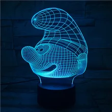 Touch sensor Wizard LED 7 color changing 3D illusion LED lamp USB light for kids toy gifts Reading Nightlight desk lamp IY803408