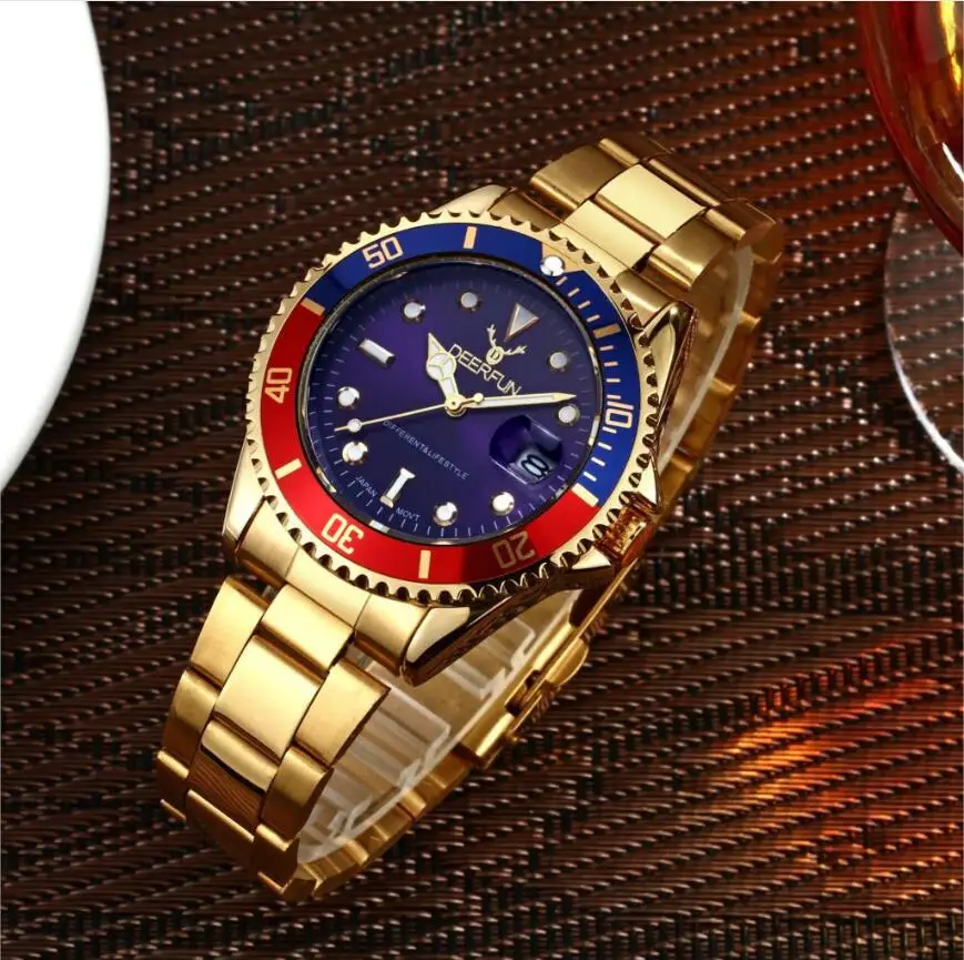 DEERFUN new Deer Fun watches men luxury brand military watch men steel