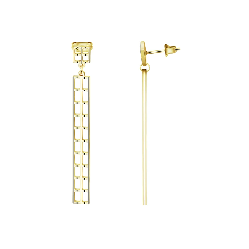 DIANSHANGKAITUOZHE Vintage Gold Silver Oorbellen Geometric Long Earring 2017 Minimalist Jewelry Rectangle Square Drop Earrings|fashion long