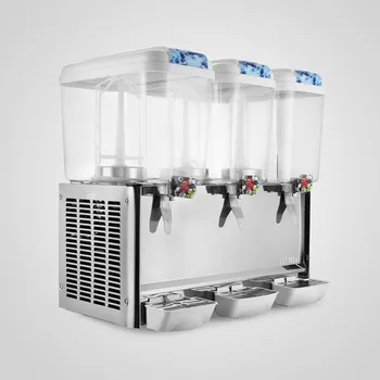 

14.25 Gallon Cold Fruit Juice Beverage IceTea Dispenser 18L x 3 Tanks