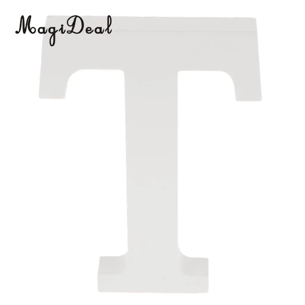Wooden Alphabet DIY Block Words Sign Hanging Decor Letter for Home Bedroom Office Wedding Party Decor White