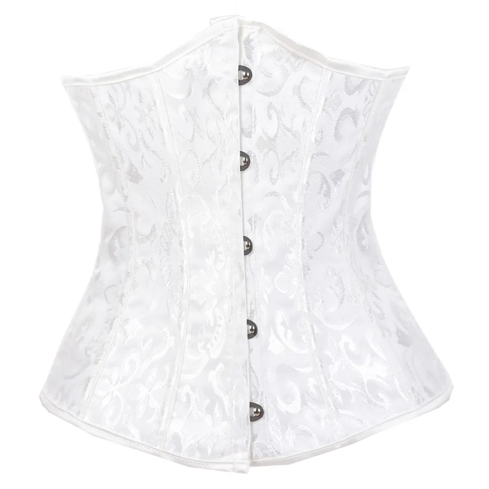 Women Sexy Corset Underbust Waist Trainer Corsets Black White Red